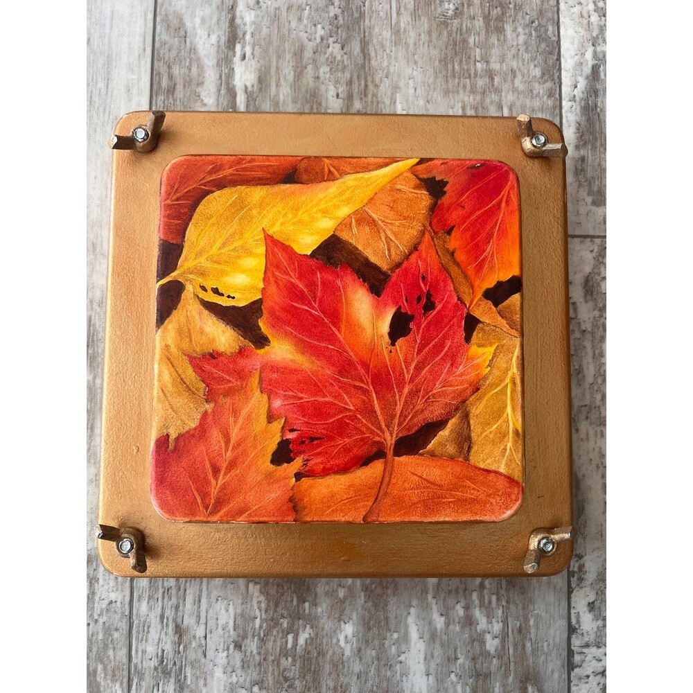 Vintage Style Hand Painted Solid Wood Flower Press Leaf Press
